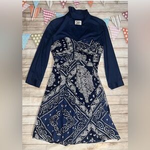 Holding horses sz 6 paisley blue dress bandana